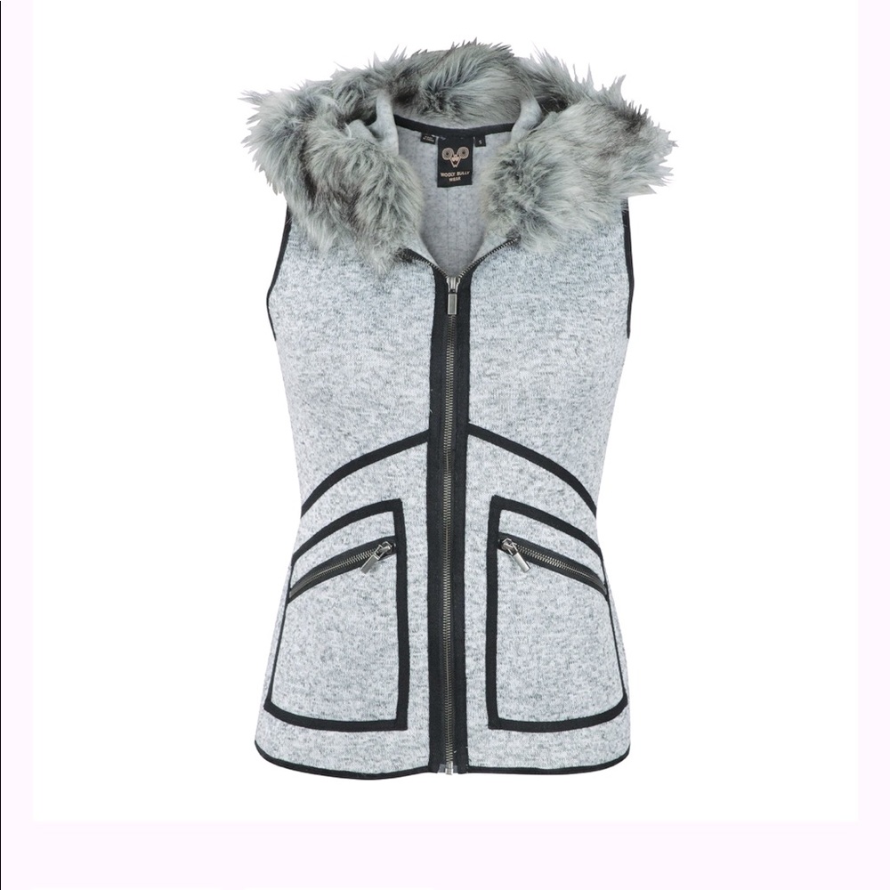 Women’s vest with faux fur